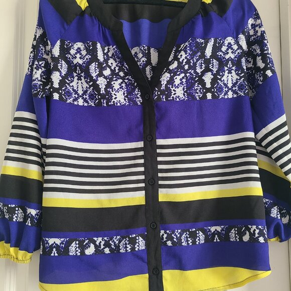 Calvin Klein Womens Button Front Blouse Small - Picture 10 of 10